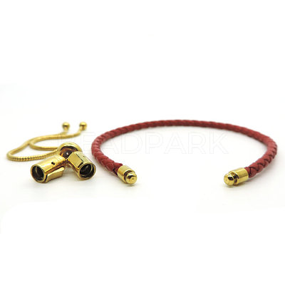 PVD Vacuum Plating 304 Stainless Steel Slider Bracelet/Bolo Bracelet Making MAK-CJ0001-02-1