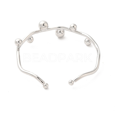 Brass Cuff Bangles BJEW-P309-01P-1
