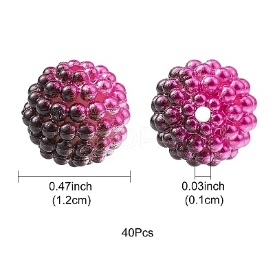 Imitation Pearl Acrylic Beads OACR-FS0001-42H-1