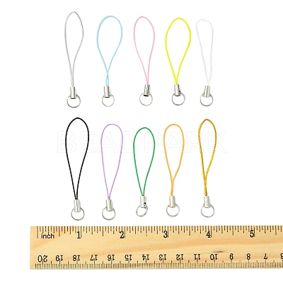 100Pcs Polyester Cord Mobile Straps MOBA-FS0001-02I-1