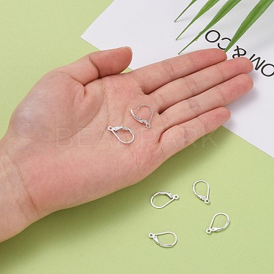 925 Sterling Silver Leverback Earrings STER-S002-56-1