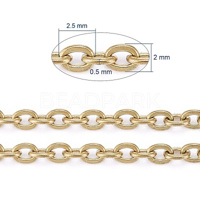 PVD Vacuum Plating 304 Stainless Steel Cable Chains CHS-F007-01G-B-1