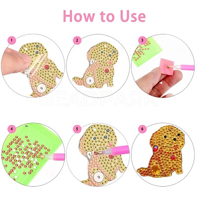DIY Diamond Painting Keychain Kits DIY-WH0166-39-1