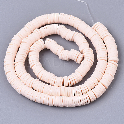 Handmade Polymer Clay Beads Strands CLAY-R089-6mm-072-1