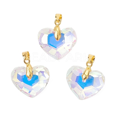 Brass Glass Pendants PALLOY-JF05022-1