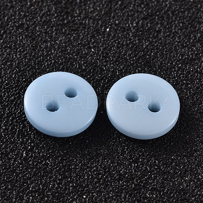 2-Hole Flat Round Resin Sewing Buttons for Costume Design BUTT-E119-36L-17-1
