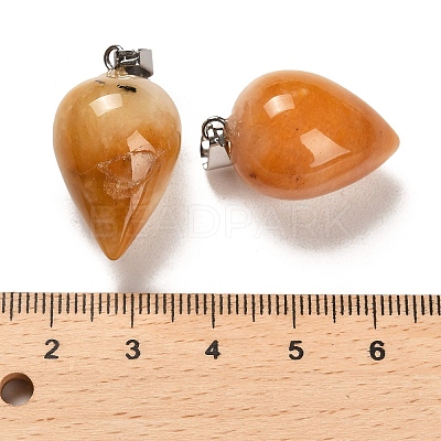 Natural Topaz Jade Pendants G-M424-02P-02-1