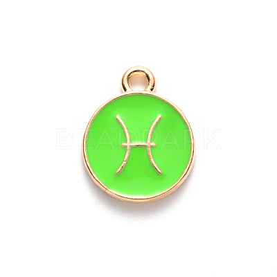 Alloy Enamel Pendants X-ENAM-S124-01A-06H-1