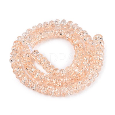 Crackle Transparent Glass Beads Strands GLAA-N069-02A-06-1