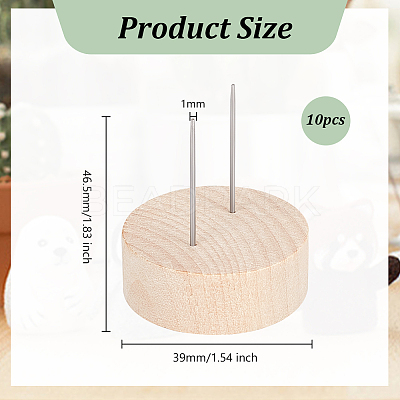 Wooden Crochet Doll Base Support Rack WOOD-WH0131-20A-1