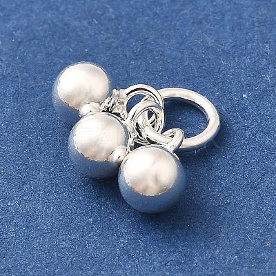925 Sterling Silver 3 Round Ball Charms STER-L066-03S-1