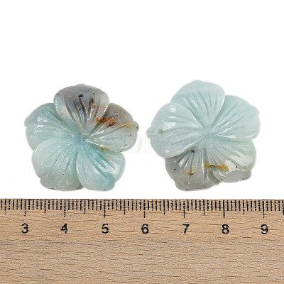 Natural Flower Amazonite Carved Pendants G-B097-01A-08-1