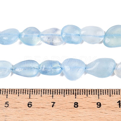Natural Aquamarine Beads Strands G-R445-8x10-36-1