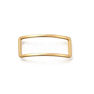 Brass Open Back Bezel Link Rings KK-B152-08A-G-1