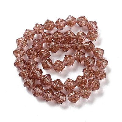 Handmade Gold Sand Lampwork Beads LAMP-Q036-04B-1