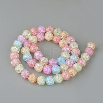 Synthetic Crackle Quartz Beads Strands X-GLAA-S134-8mm-20-1