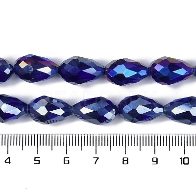 Transparent Electroplate Glass Beads Strands EGLA-N013-T10mm-B07-1