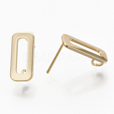 Brass Stud Earring Findings KK-T056-10G-NF-1