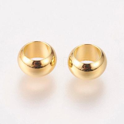 Brass European Beads OPDL-M001-01G-1