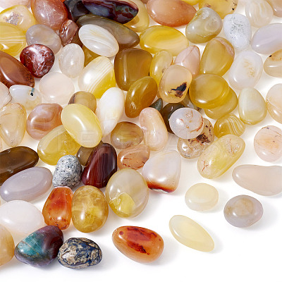 250G Dyed & Heated Natural Agate Beads G-TA0002-73B-1