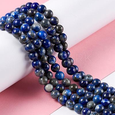 Natural Lapis Lazuli Round Beads Strands X-G-I181-09-6mm-1
