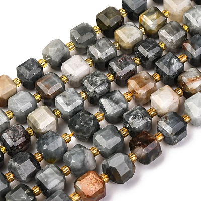 Natural Eagle Eye Stone Beads Strands G-K389-A02-01-1