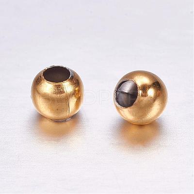 Ion Plating(IP) 304 Stainless Steel Beads STAS-F117-31G-4mm-1