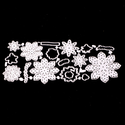 Flower Frame Metal Cutting Dies Stencils DIY-WH0050-20-1