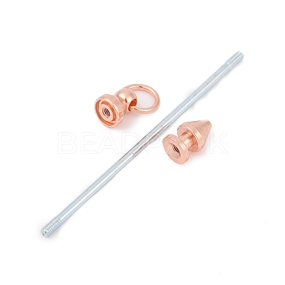 Alloy Bar Beadable Keychain for Jewelry Making DIY Crafts KEYC-A015-01RG-1