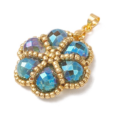 Seed Beads & Glass Beaded Pendants PALLOY-MZ01299-03-1