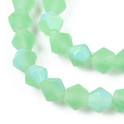 Imitate Austrian Crystal Bicone Frosted Glass Beads Strands LS-GLAA-F029-TM2mm-A24-1