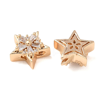 Brass Micro Pave Cubic Zirconia Beads CU-CBAEC99-31G-01-1