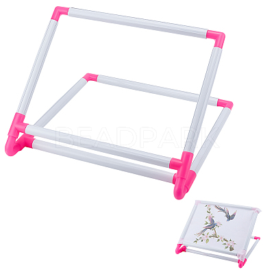 Plastic Scroll Embroidery Frames SENE-WH0007-06-1