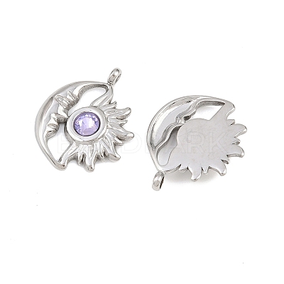 304 Stainless Steel Rhinestone Pendants STAS-Z166-24P-06-1
