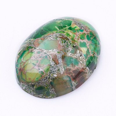 Synthetic Regalite/Imperial Jasper/Sea Sediment Jasper Cabochons X-G-E377-01A-1