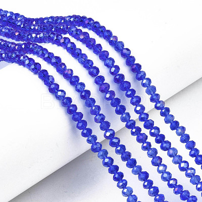 Electroplate Glass Beads Strands EGLA-A034-T4mm-B27-1