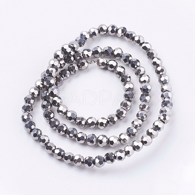 Electroplate Glass Bead Strands X-EGLA-R042-4mm-06-1