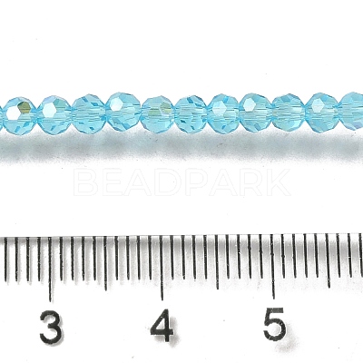 Electroplate Transparent Glass Beads Strands EGLA-A035-T3mm-L08-1