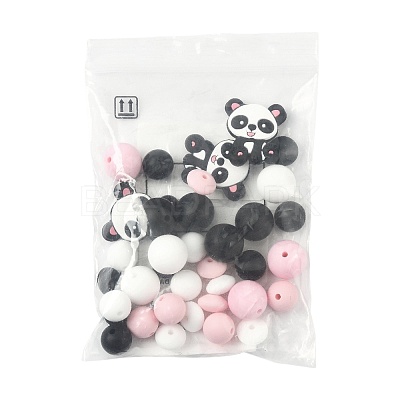 40Pcs 10 Styles Silicone Beads SIL-FS0001-27C-1