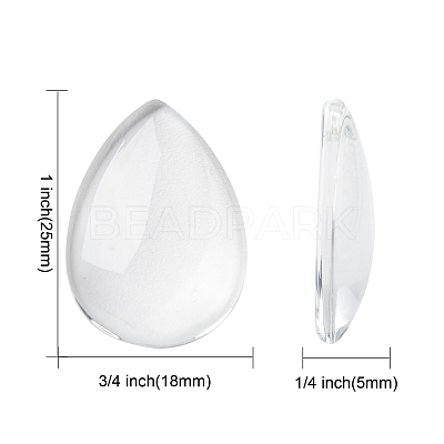 Transparent teardrop X-GGLA-R024-25x18-1