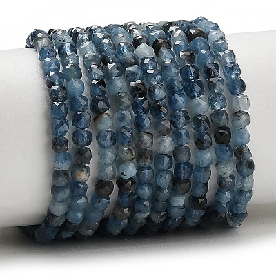 Gradient Color Natural Devil Blue Aquamarine Beads Strands G-NH0072-C01-01-1