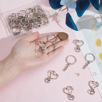 DIY Keychain Findings Kits DIY-SP0006-96P-1