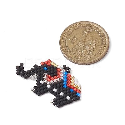 Seed Beads Beaded Pendants PALLOY-MZ00250-01-1