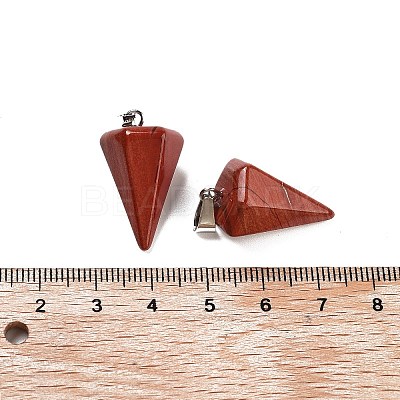 Cone/Spike/Pendulum Synthetic Red Jasper Pendants G-R278-72-1