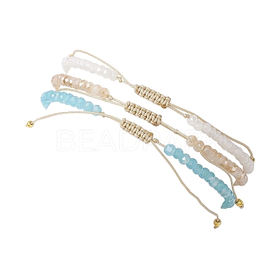 Glass Beaded Bracelets BJEW-JB10218-02-1