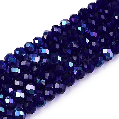 Electroplate Glass Beads Strands EGLA-A044-T4mm-L06-1