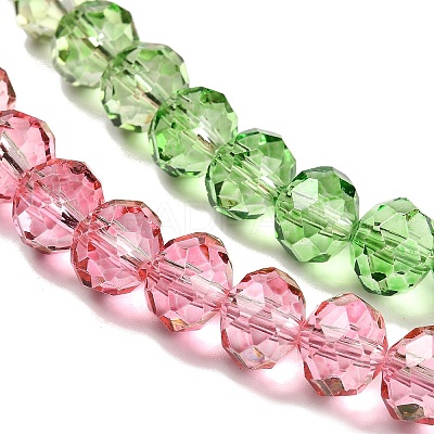 Transparent Painted Glass Beads Strands X1-DGLA-A034-T6mm-A18-1