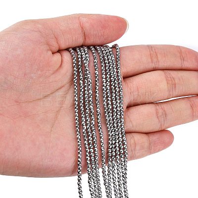 Non-Magnetic Synthetic Hematite Beads Strands G-G093-3mm-1