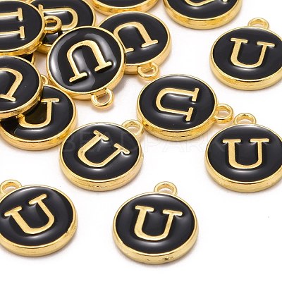 Golden Plated Alloy Charms X-ENAM-S118-02U-1