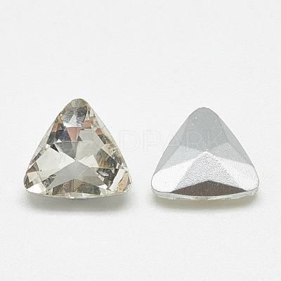 Pointed Back Glass Rhinestone Cabochons RGLA-T087-12mm-01-1